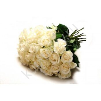 31 белая роза 60 см